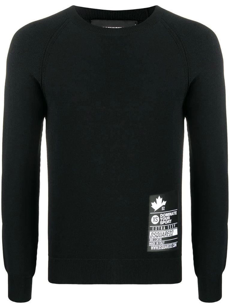 fitted long-sleeve jumper