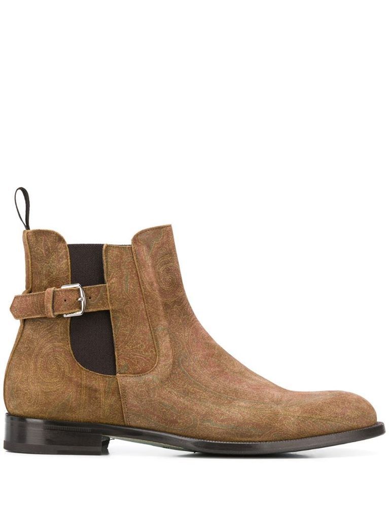 buckle-embellished chelsea boots