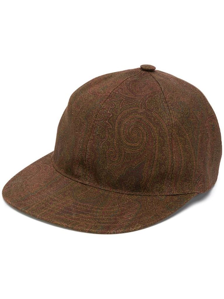 paisley-print baseball cap