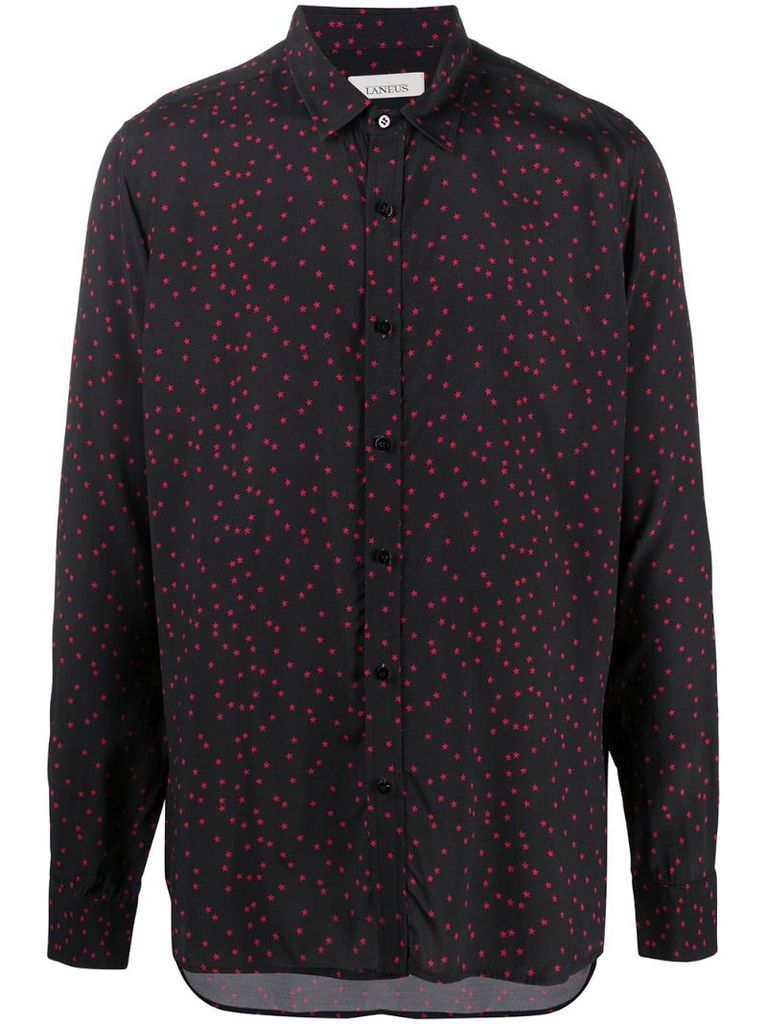 dotted long-sleeved shirt
