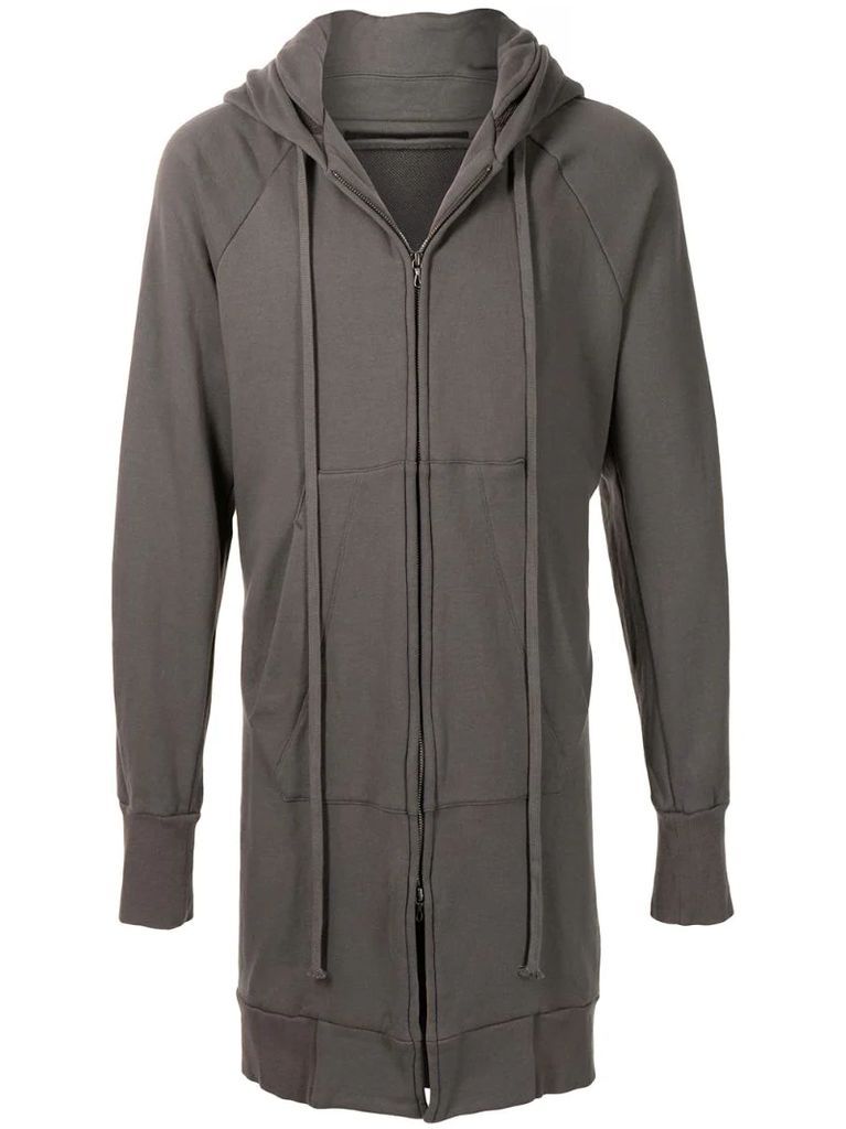 hooded zipped coat