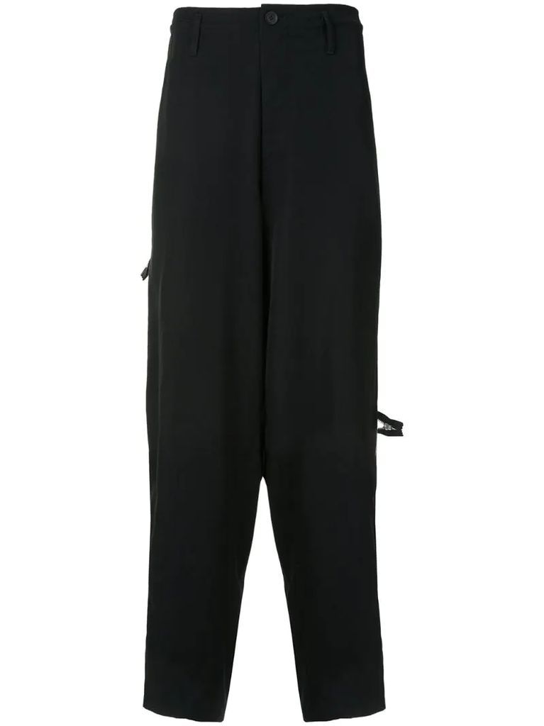 wide-leg tailored trousers