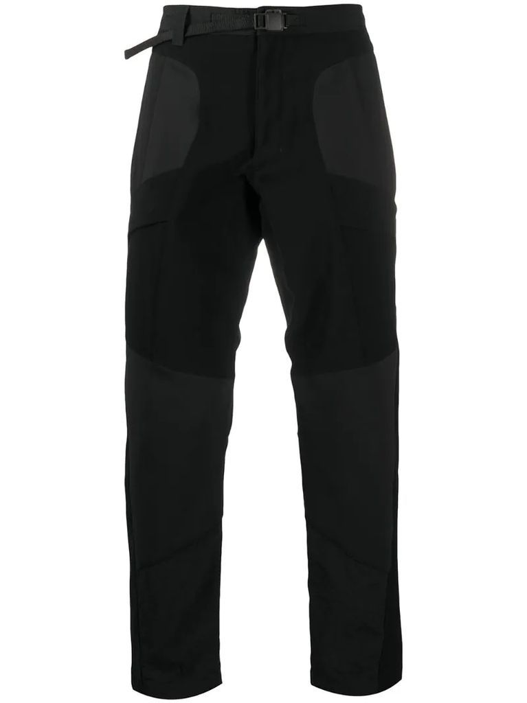 slim-fit panelled trousers