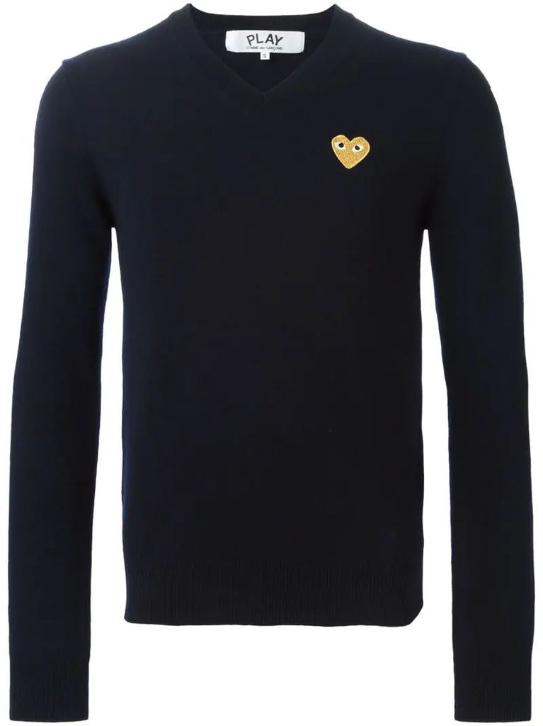 embroidered heart sweater