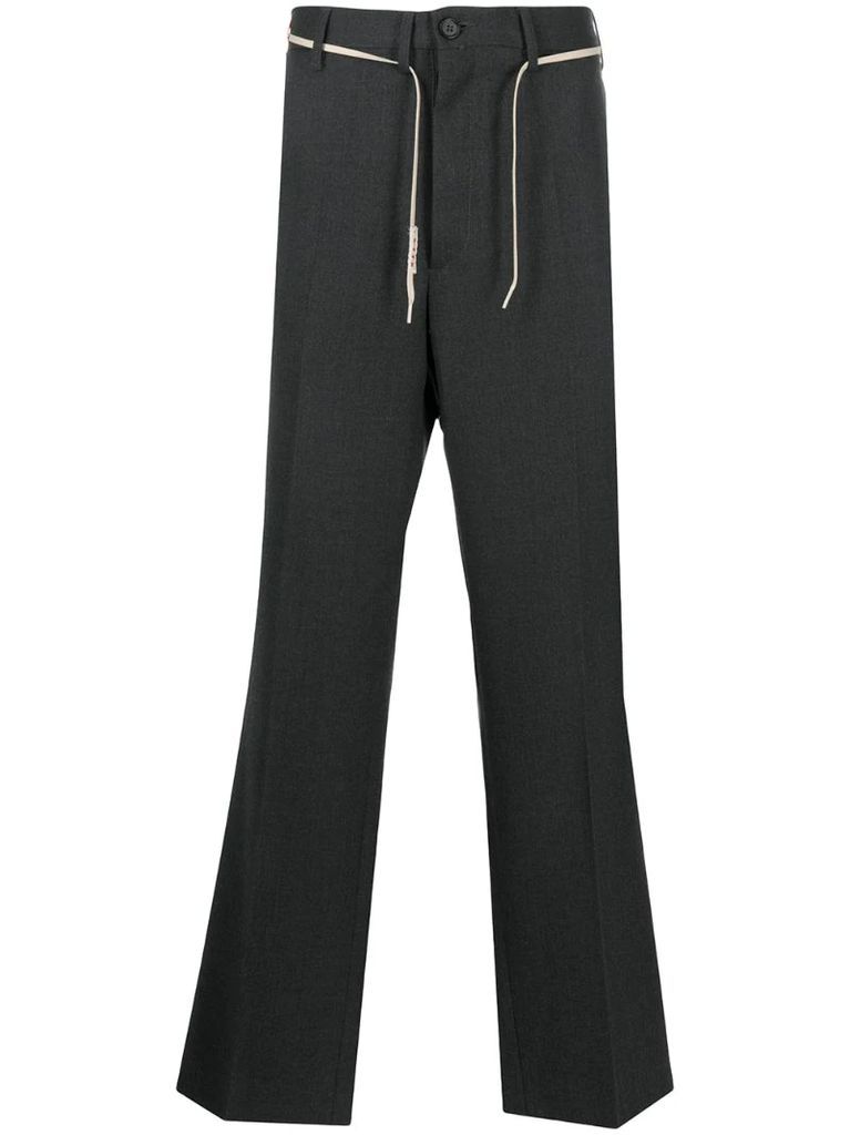 tailored straight-leg trousers