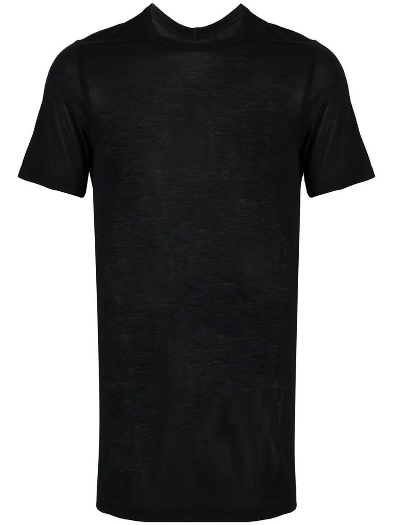long-line silk-blend t-shirt