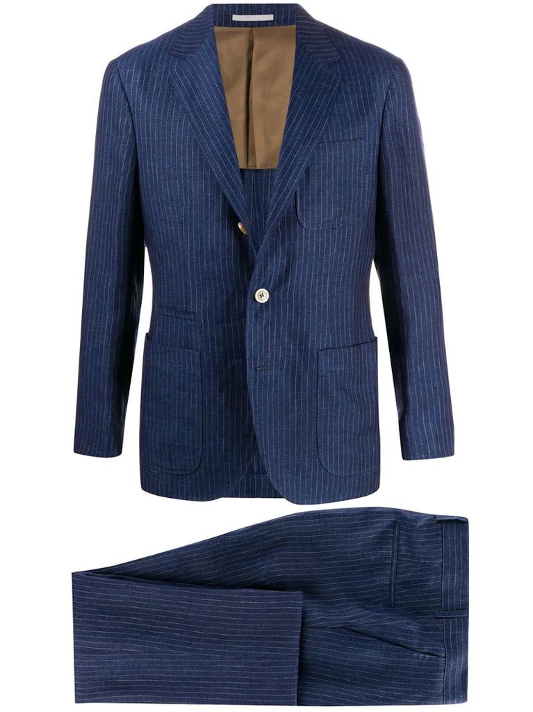 pinstripe two piece suit