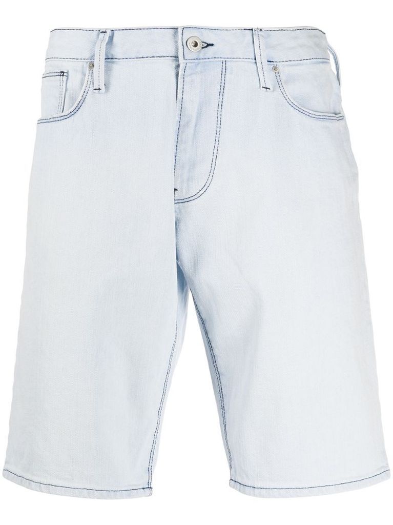 mid-length denim shorts