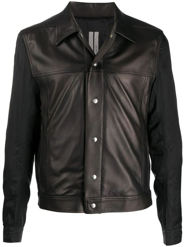 leather short jacket