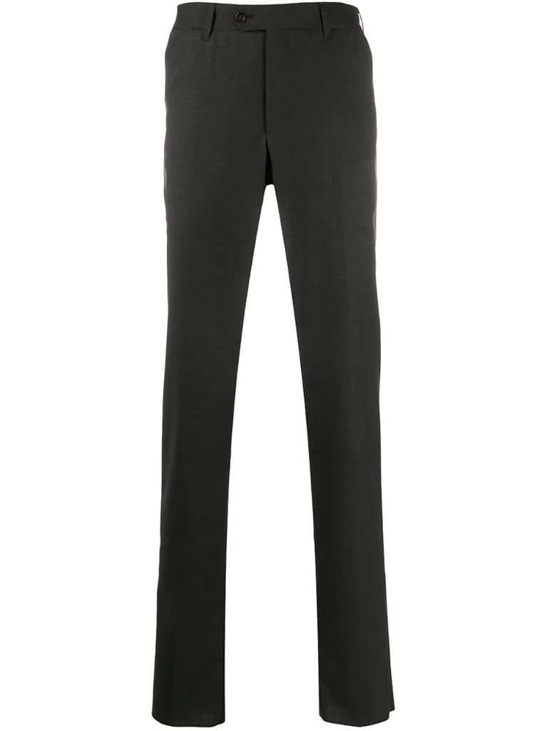 tailored mid-rise trousers