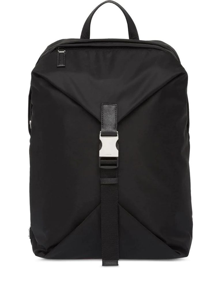 Saffiano leather trim backpack
