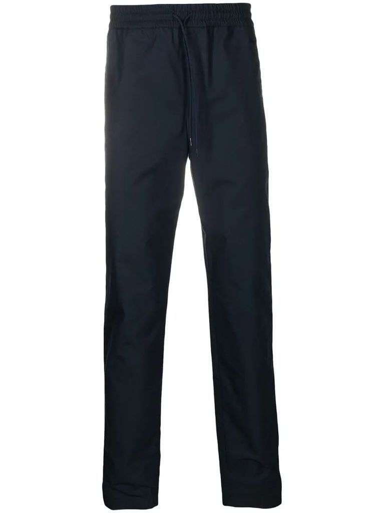 cotton-blend track-style trousers