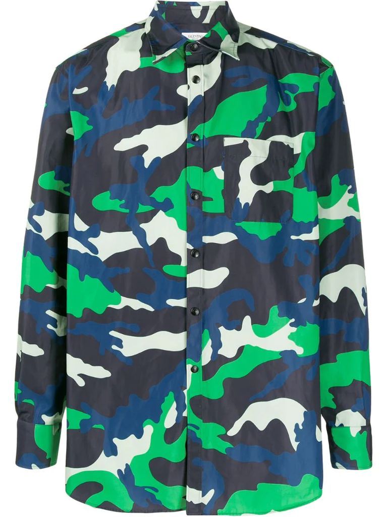 camouflage print shirt
