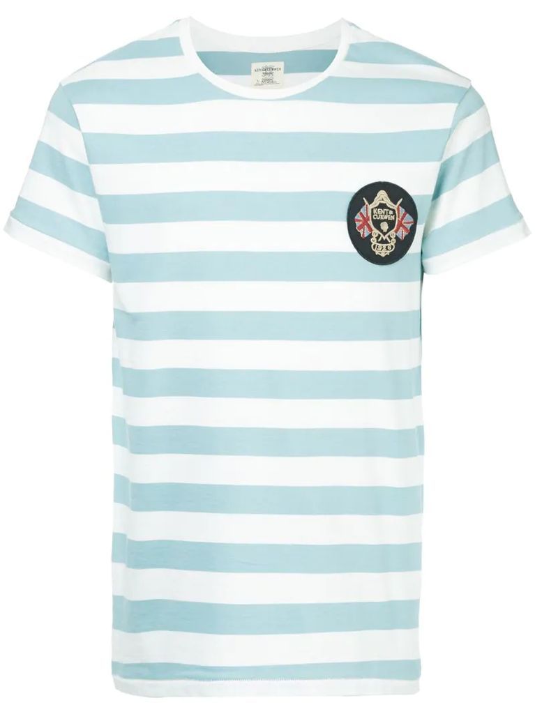 patch striped T-shirt