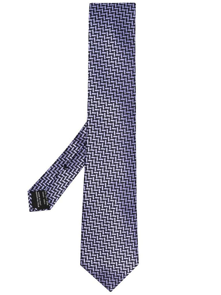 zigzag pattern necktie