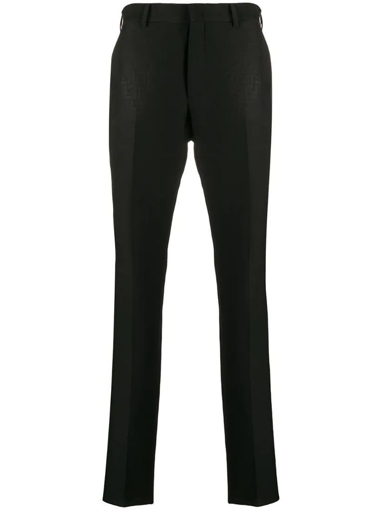 FF jacquard tailored trousers
