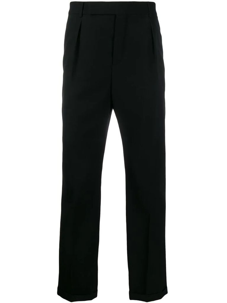 cuffed tailored trousers