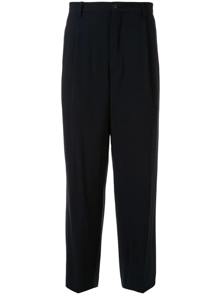 mid-rise straight-leg tailored trousers