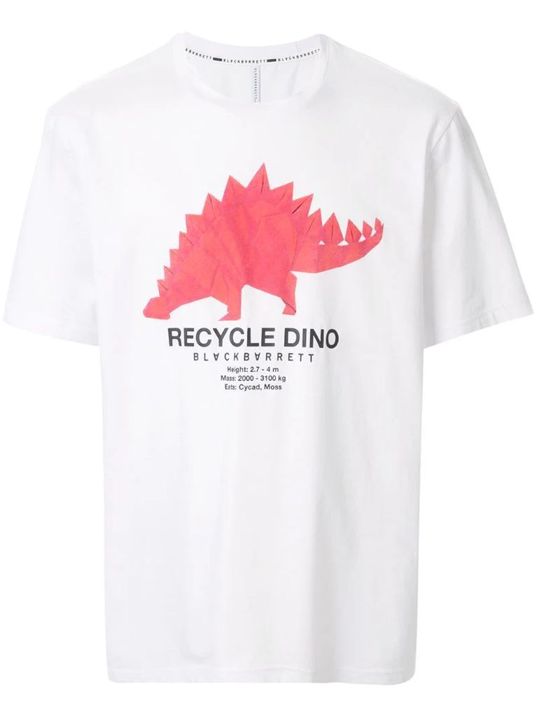 dinosaur print cotton T-shirt