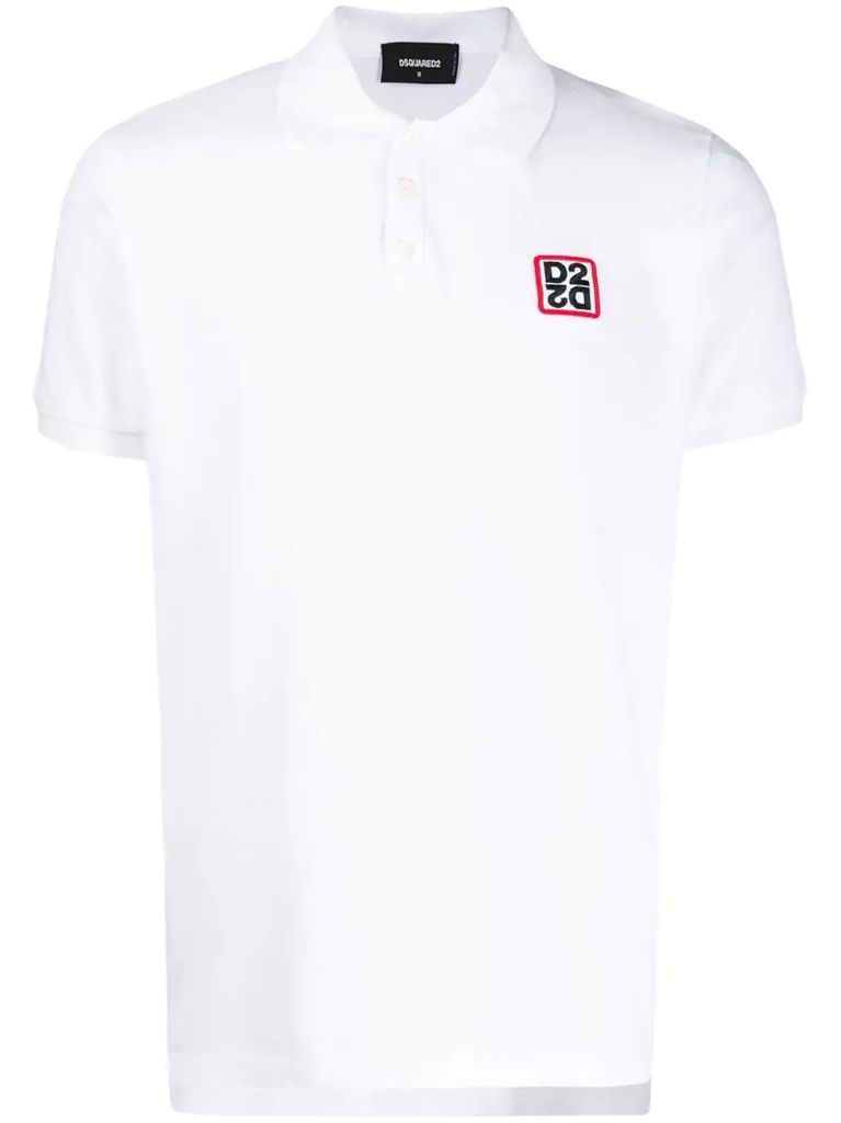logo chest patch polo shirt