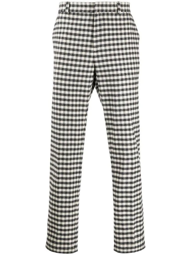 Nicko check print trousers