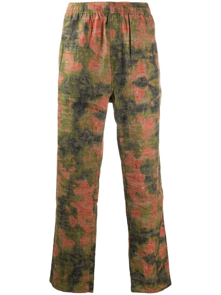 reverse jacquard relaxed trousers