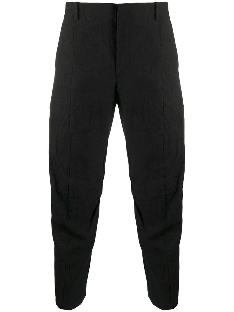 curved panelled trousers
