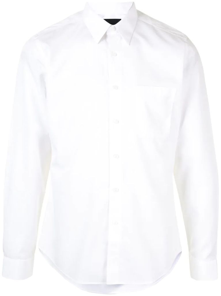 patch-pocket long sleeved poplin shirt