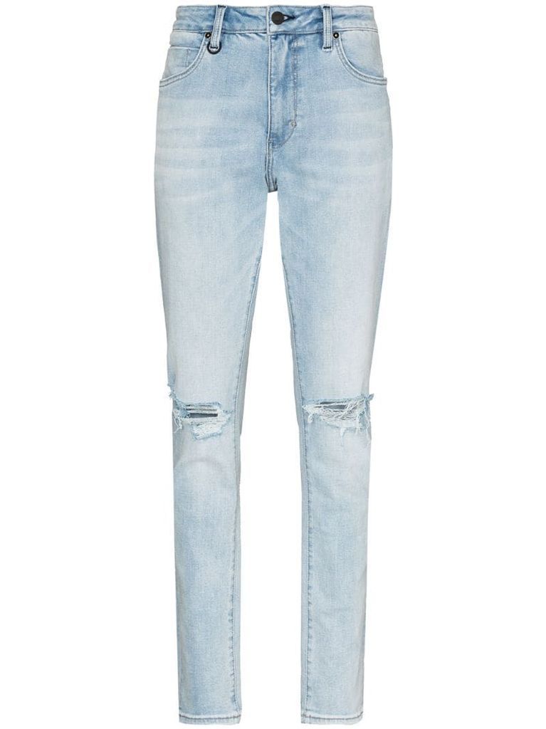 Rebel ripped-detail skinny jeans