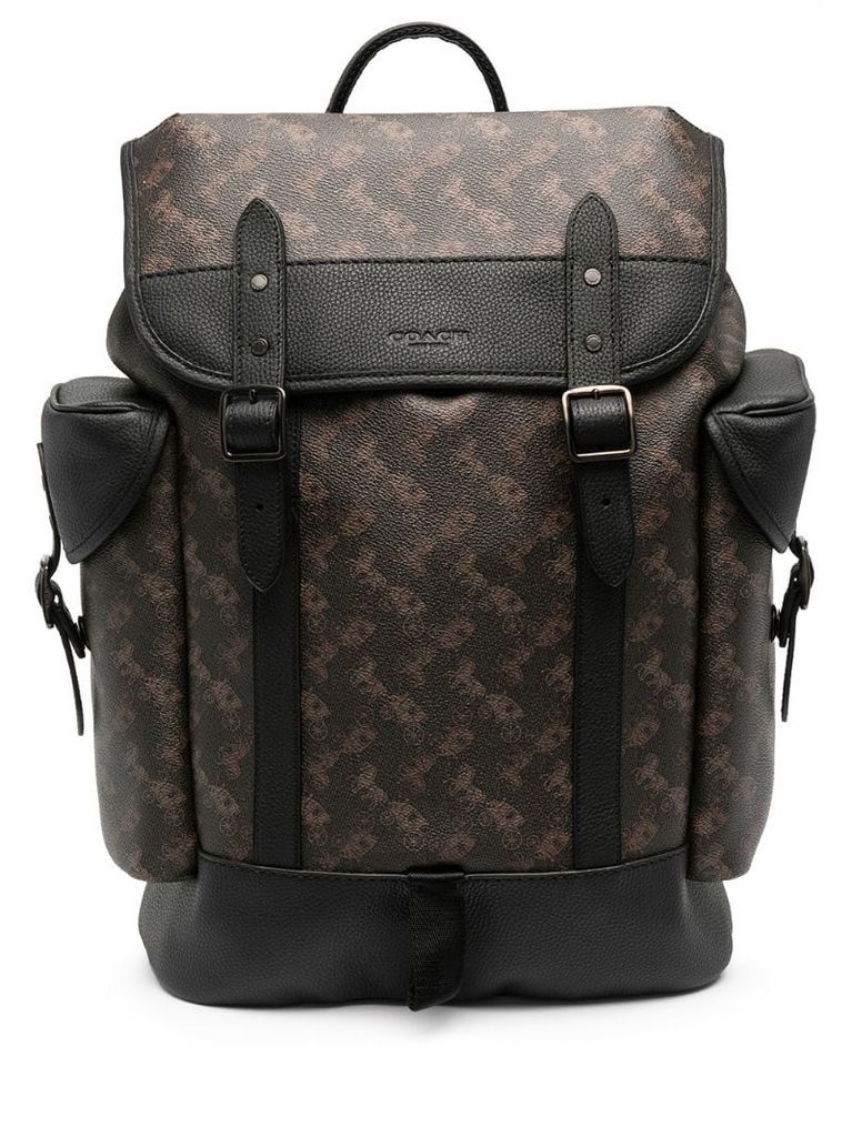 logo print backpack