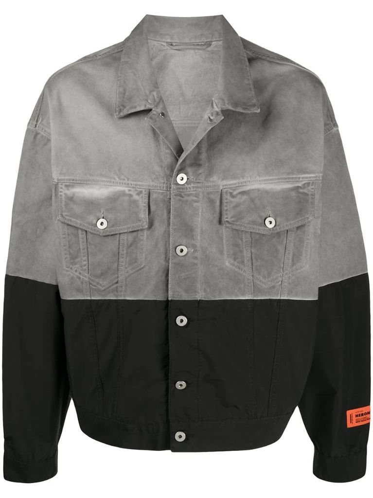 two-tone denim jacket