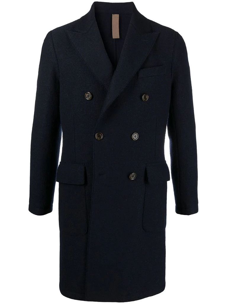 double-breasted long-sleeved coat