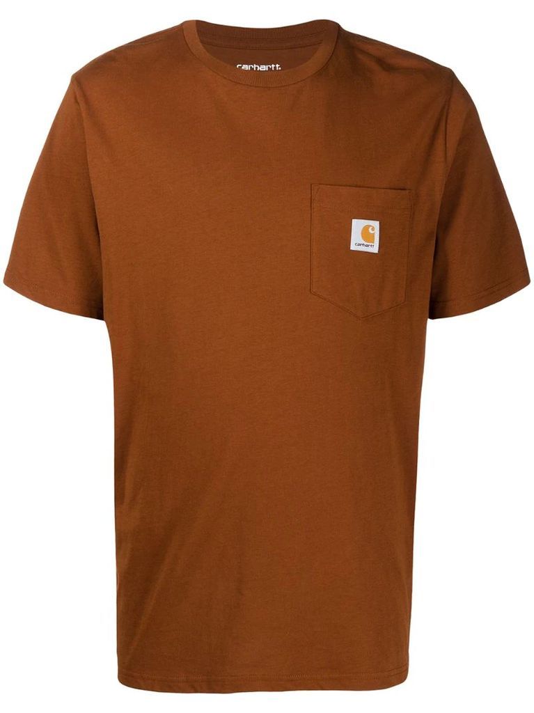 Pocket logo patch cotton T-shirt