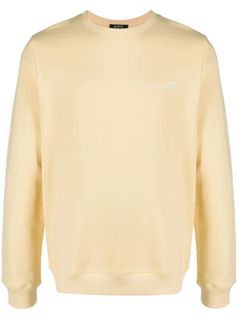 logo-print round neck sweatshirt