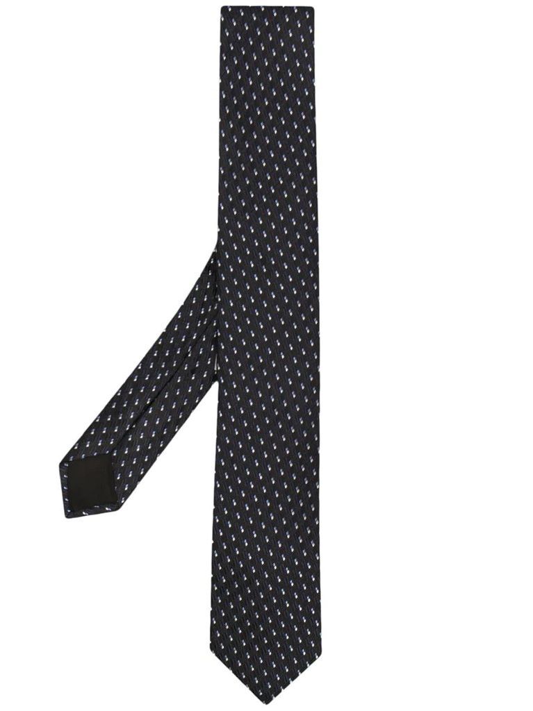 micro-patterned silk tie