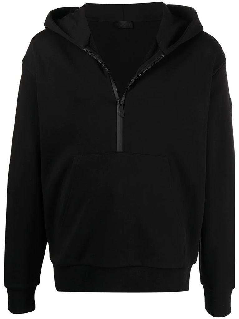 hooded zip-up hoodie