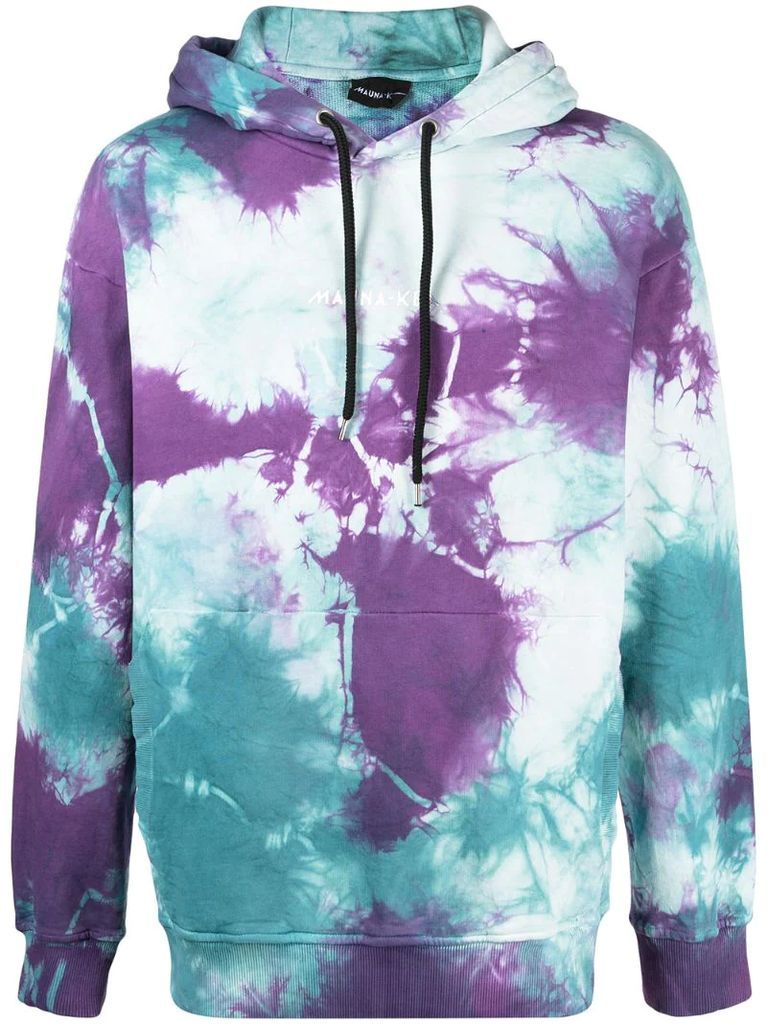 tie dye print hoodie