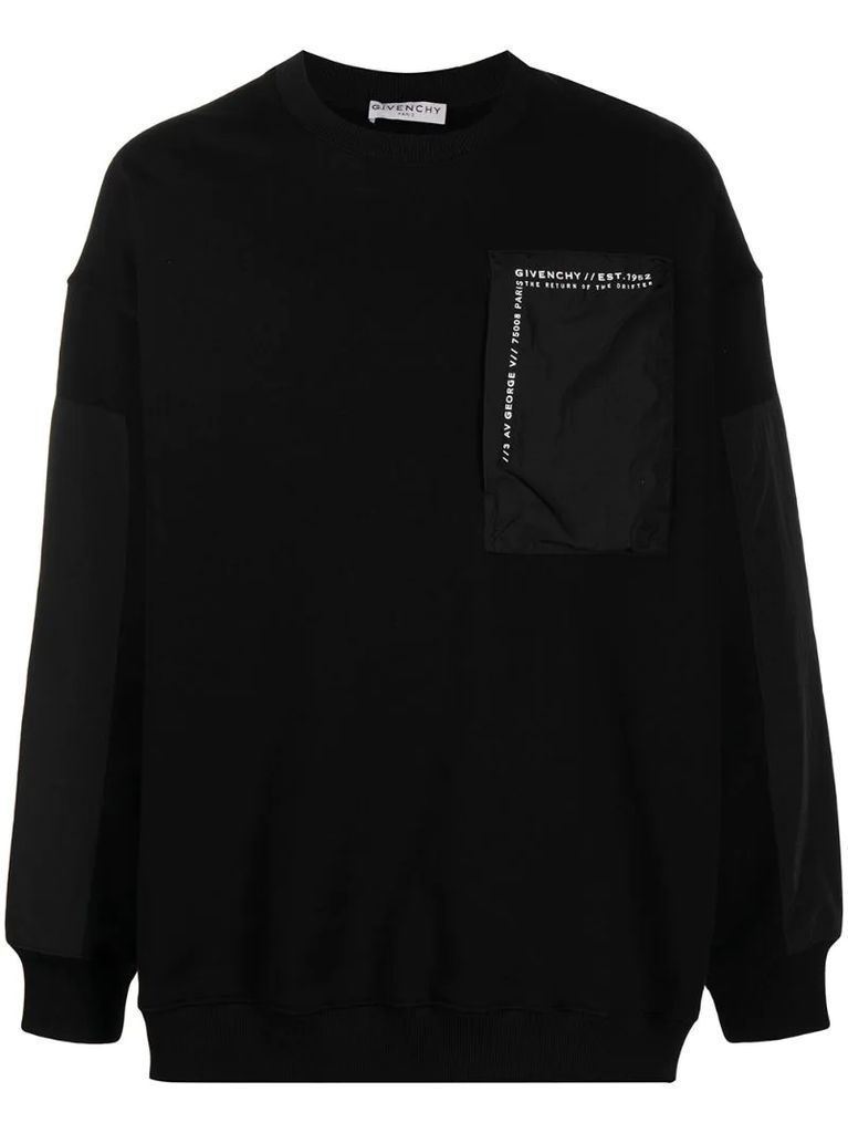 logo patch pocket sweatshirt