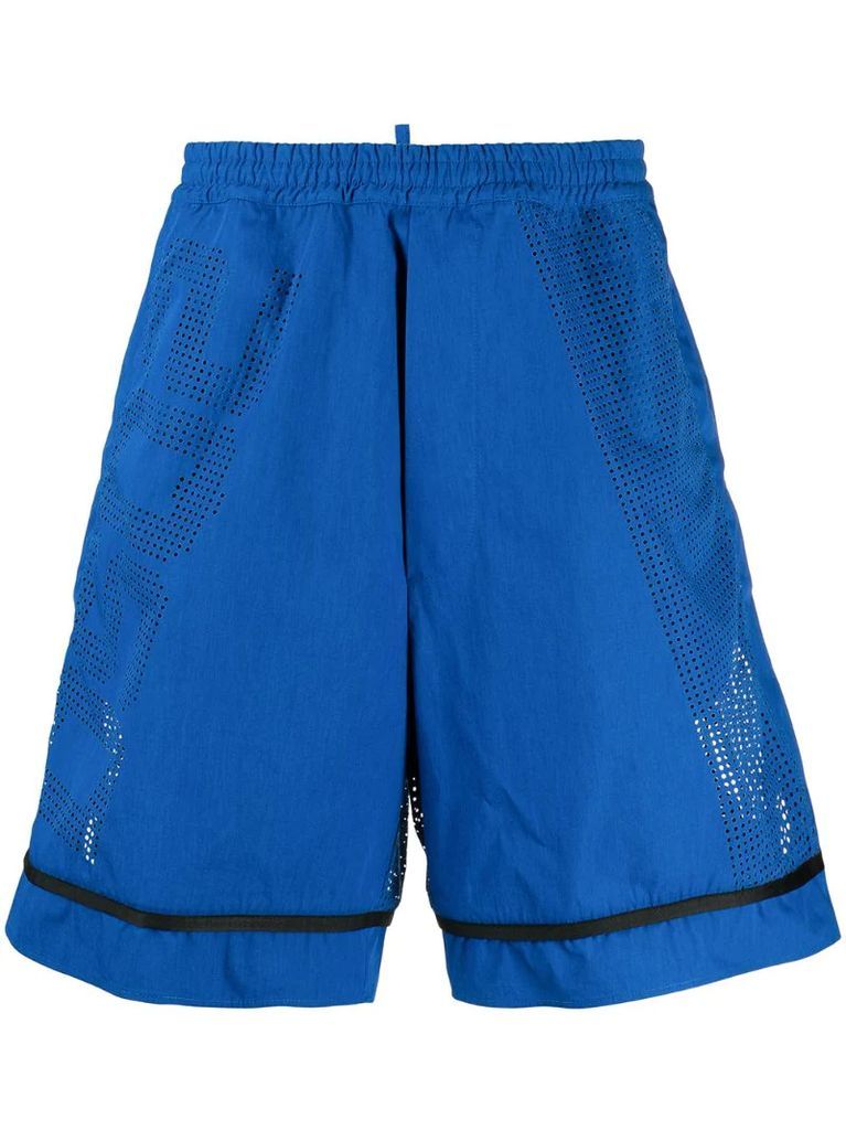 perforated track shorts
