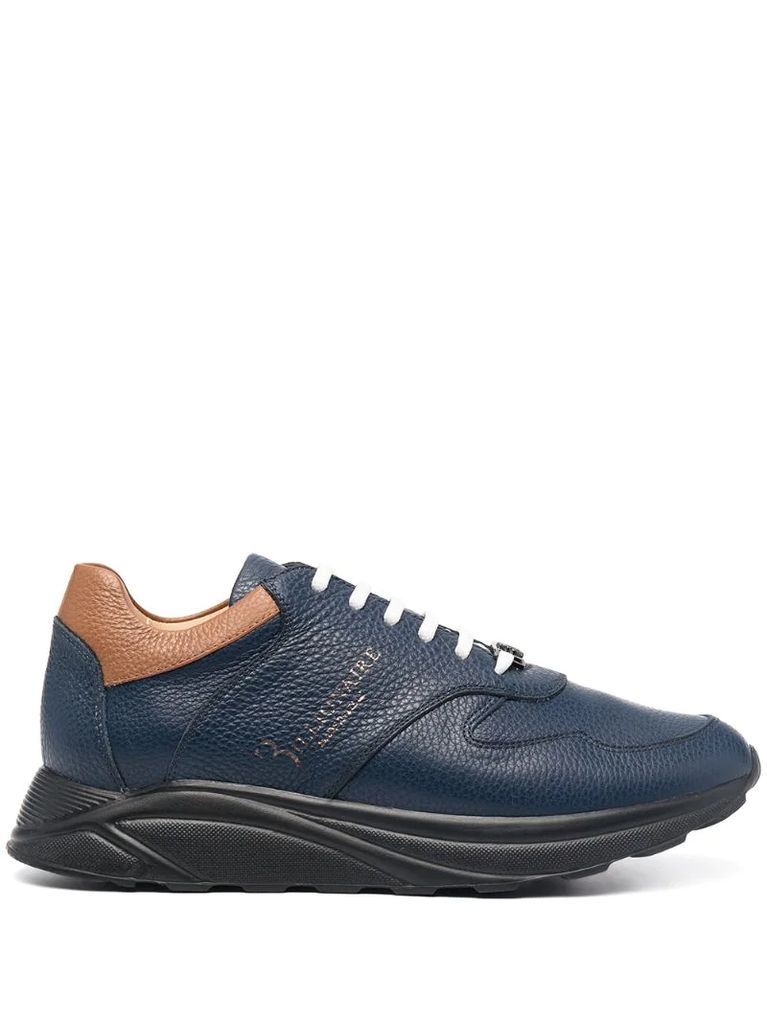 Institutional runner leather sneakers