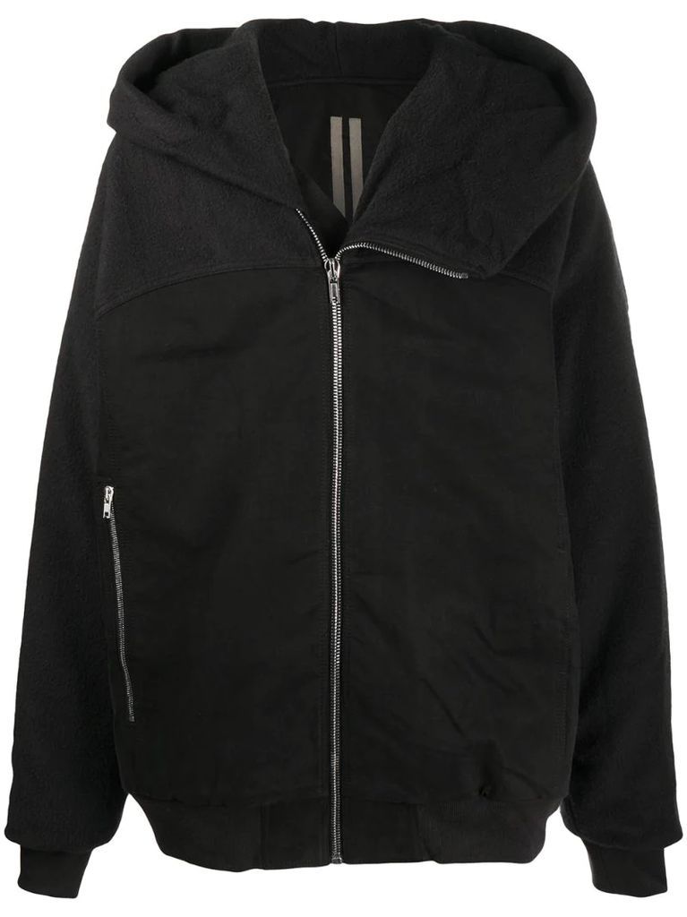 asymmetric hooded jacket