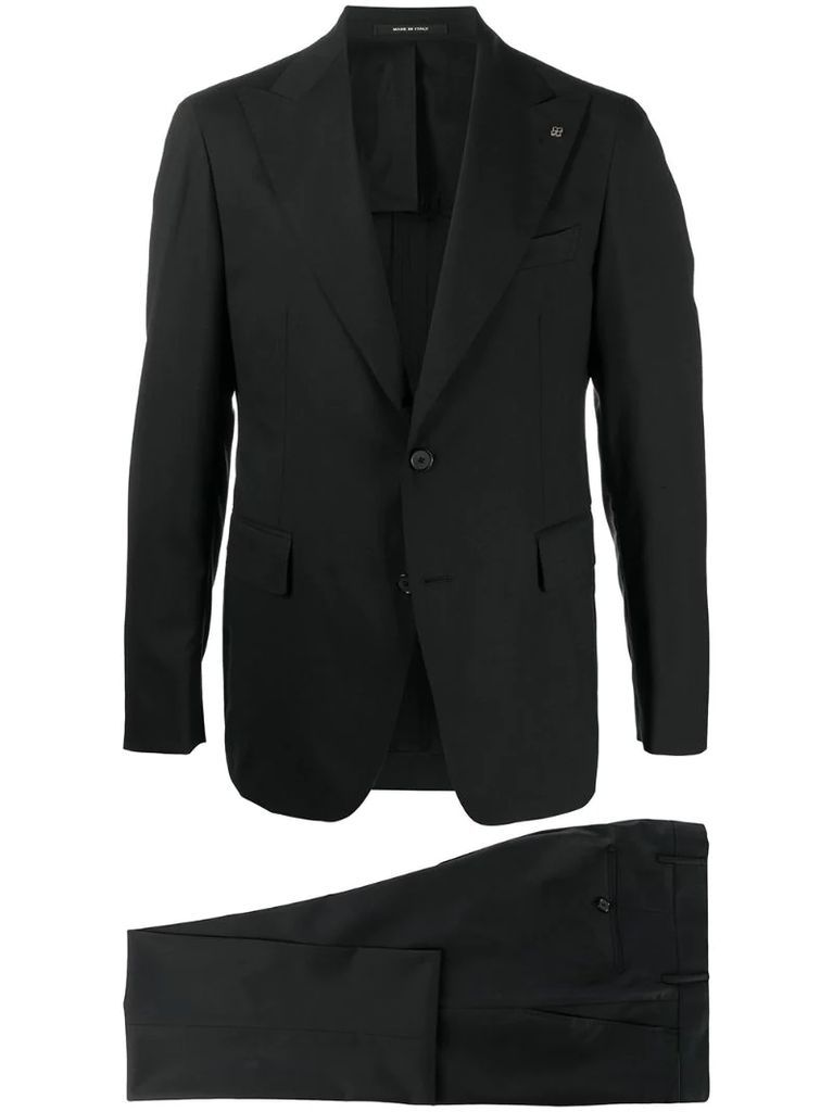 lapel-pin single-breasted suit