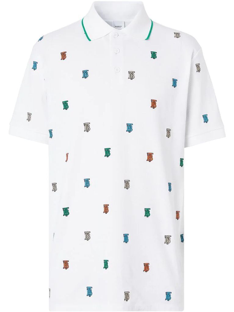 monogram motif polo shirt