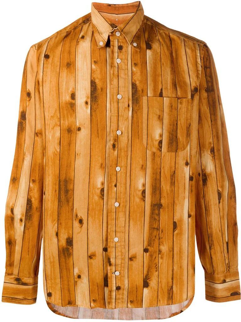 vintage wood block shirt