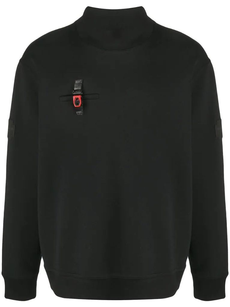 mock-neck buckle-detail sweatshirt