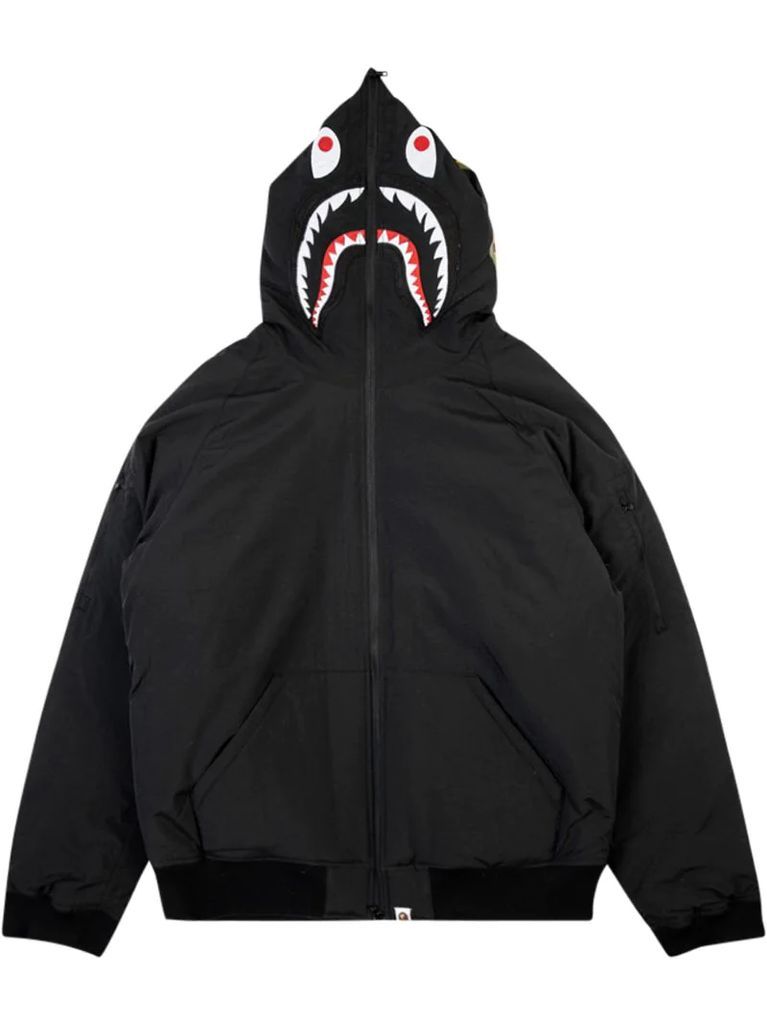 Shark hooded down jacket