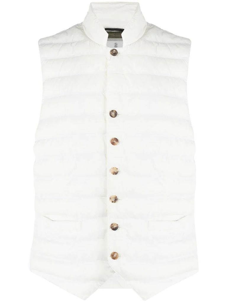 buttoned padded gilet