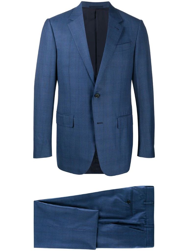 blue tailored suit
