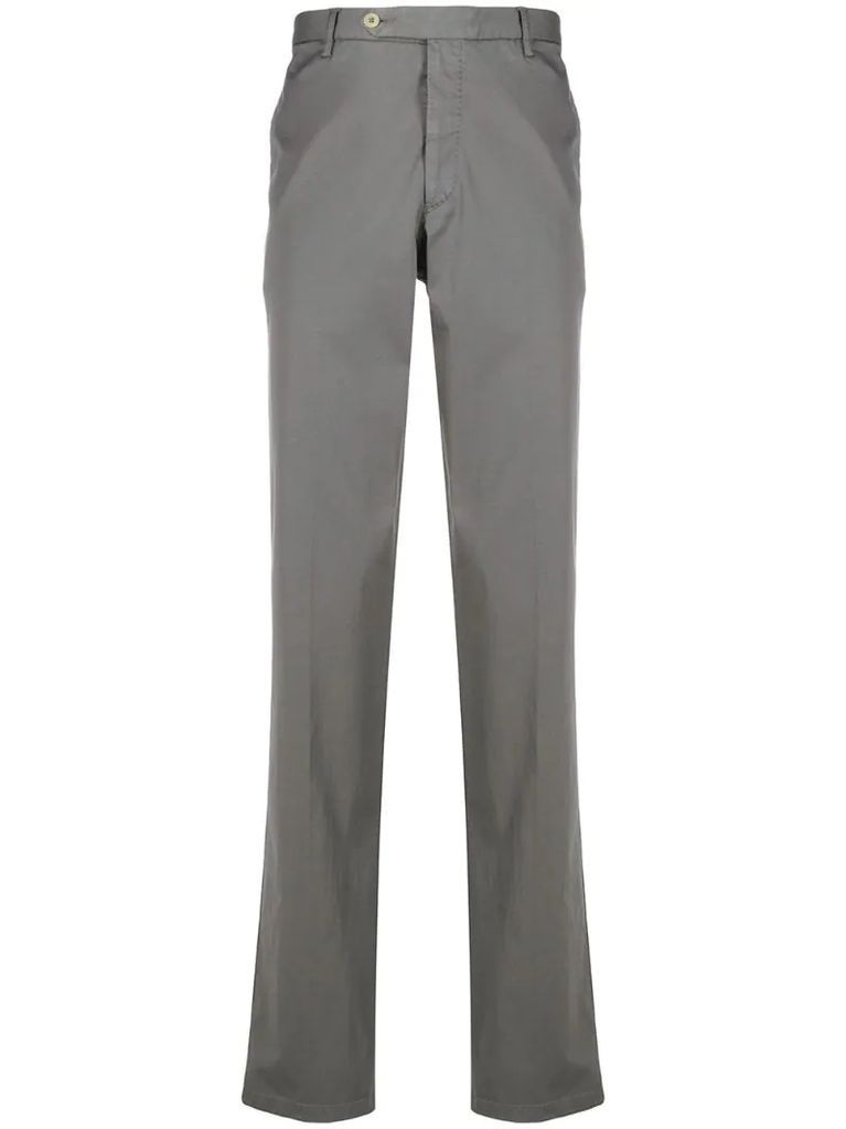 mid-rise slim-fit chinos