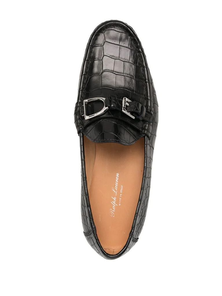 Caiden crocodile-effect loafers